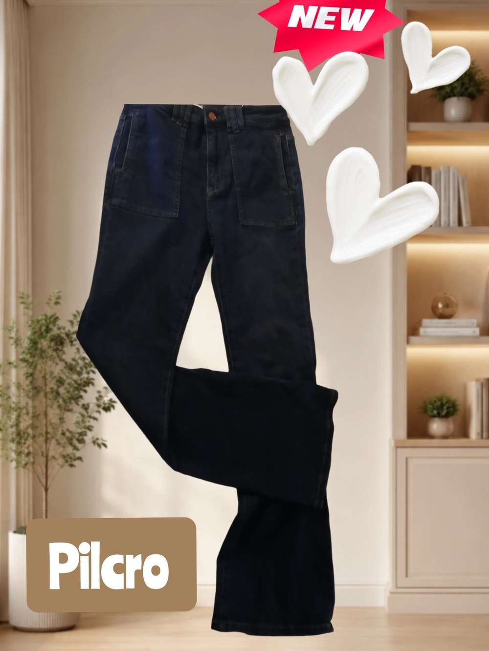 Pilcro Black Wide-Leg Jeans